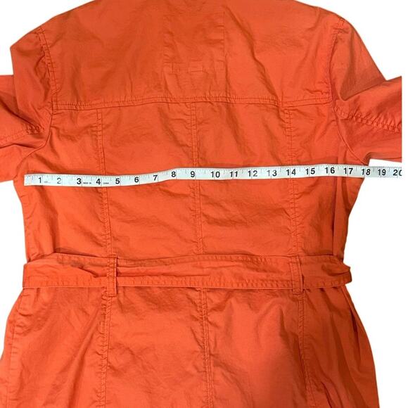 Michael by Michael Kors Orange/Coral Trench Rain Lightweight Coat Sz.Medium GUC - Picture 11 of 16